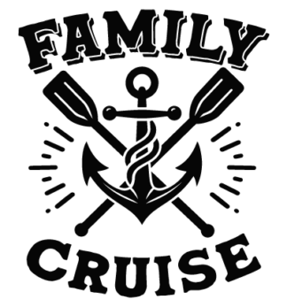 Family cruise, anchor and crossed paddles free svg file for members, cruising svg for tshirt design
