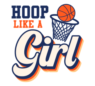 Hoop like a girl free svg file for members, basketball lover t-shirt design