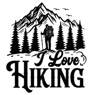 I love hiking free svg file for members, adventure svg for hoodie design