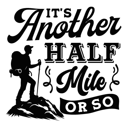 It's another half mile or so free svg file for members, trekking tshirt design