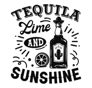 Tequila, lime and sunshine free svg file for members, funny tequila party t-shirt design