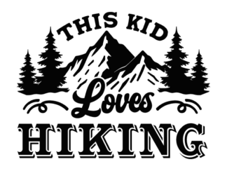 This kid loves hiking free svg file for members, trekking hoodie design for kids
