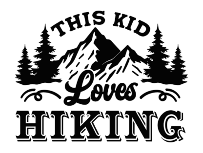 This kid loves hiking free svg file for members, trekking hoodie design for kids