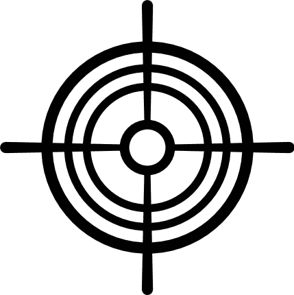 Scope Aim free svg file for members, target icon clipart image, hunting decorative element