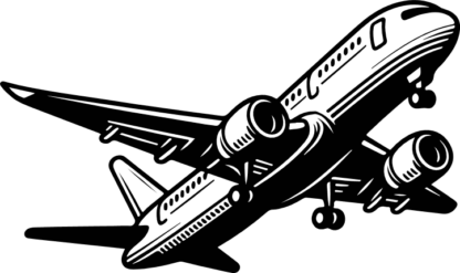 Airplane ascending vector image free svg file for members, travelling svg, decorative element