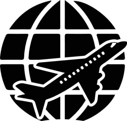 Earth grid and Airplane silhouette free svg file for members, travelling svg, decorative element