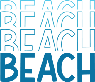 Beach, echo stacked text free svg file for members, summer sweatshirt design