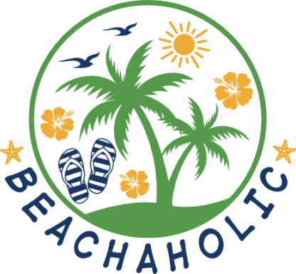 Beachaholic sign, palm trees free svg file for members, summer vacation svg design for t-shirt
