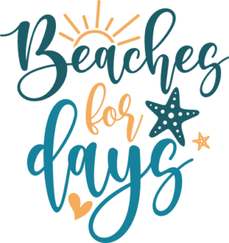 Beaches for days free svg file for members, summer vacay tshirt design