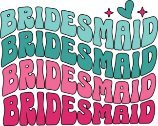 Bridesmaid, echo stacked text free svg file for members, svg for hoodie design