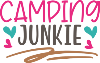Camping junkie free svg file for members, funny tshirt design