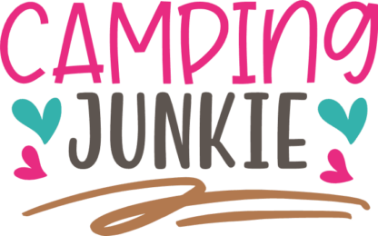 Camping junkie free svg file for members, funny tshirt design