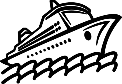 Cruise ship side view clipart image free svg file for members, cruising svg, decorative element