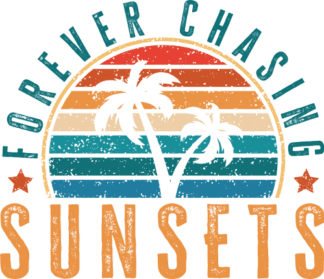 Forever chasing sunsets free svg file for members, beach t-shirt design