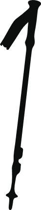 Hiking stick silhouette free svg file for members, trekking pole, decorative element