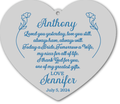 Loved you yesterday, love you still, my niece for all of life free svg file for members, wedding gift