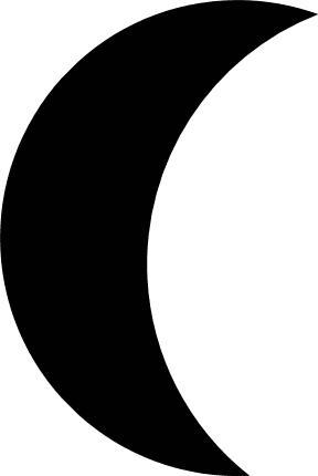 Crescent Moon silhouette free svg file for members, decorative element