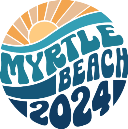 Myrtle beach 2024, retro summer t-shirt design free svg file for members