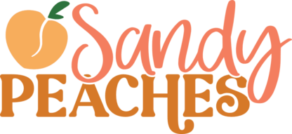 Sandy Peaches free svg file for members, funny beach day tshirt design