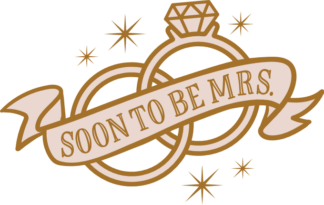 Soon to be Mrs. free svg file for members, linked wedding rings, bride to be, t-shirt design