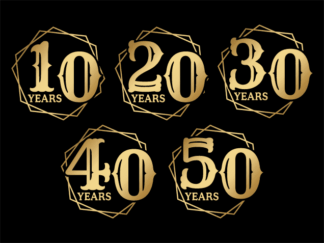 10, 20, 30, 40, 50 years Anniversary or birthday decor free svg file for members