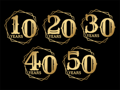 10, 20, 30, 40, 50 years Anniversary or birthday decor free svg file for members