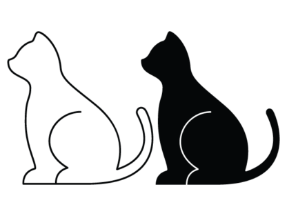 Cat clipart image, vinyl decal free svg file for members, pet lover, decor, sticker