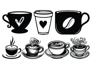 Coffee cup, svg bundle free svg file for members, clipart images, coffee decor