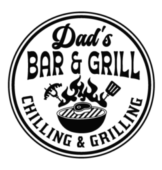 Dad's bar and grill, chilling and grilling free svg file for members, BBQ Apron design