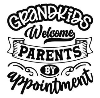 Grandkids welcome parents by appointment free svg file for members, sarcastic wall sign