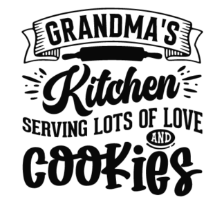 Grandma's kitchen serving lots of love and cookies free svg file for members, kitchen decor