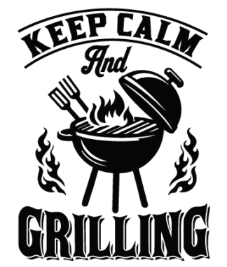 Keep calm and grilling free svg file for members, Funny BBQ apron design