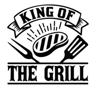 King of the grill free svg file for members, BBQ apron design