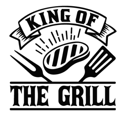 King of the grill free svg file for members, BBQ apron design