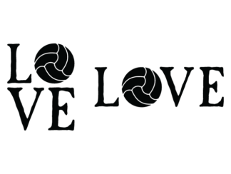 Love volleyball free svg file for members, volleyball fan tumbler design