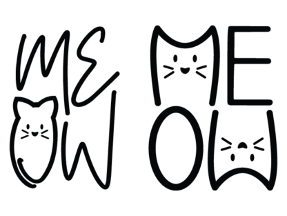 Meow sign free svg file for members, cat lover tshirt design