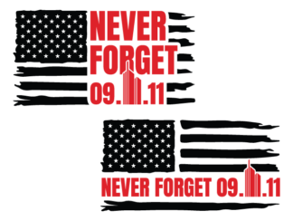 Never forget 09.11, USA flag free svg file for members, patriot day svg design for t-shirt