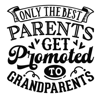 Only the best parents get promoted to grandparents free svg file for members, baby announcement