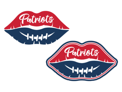 Patriots sign, lips free svg file for members, American football mascot svg design for tshirt