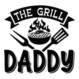 The grill daddy free svg file for members, Funny BBQ apron design for dad