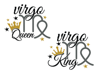 Virgo queen, virgo king free svg file for members, zodiac svg design