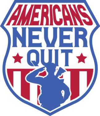 Americans never quit free svg file for members, patriot day badge, sticker, decal