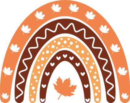 Fall themed Rainbow free svg file for members, svg for sticker, decal, decor