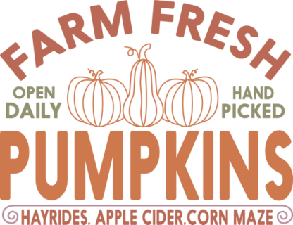 Farm fresh pumpkins, hayrides, apple cider, corn maze free svg file for members, farmhouse decor