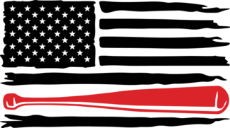 Distressed USA Flag and baseball bat free svg file for members, baseball svg design for t-shirt