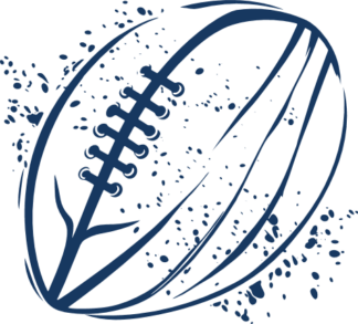 American football ball in dirt free svg file for members, sticker, football decor