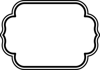 Horizontal frame or tag free svg file for members, decorative label
