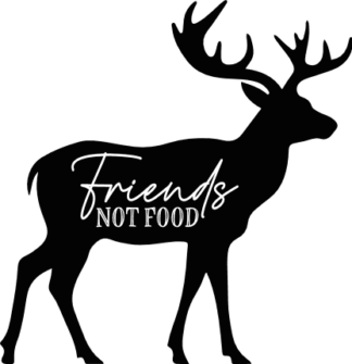 Friends, not food, reindeer free svg file for members, Vegan Life, decal, sticker