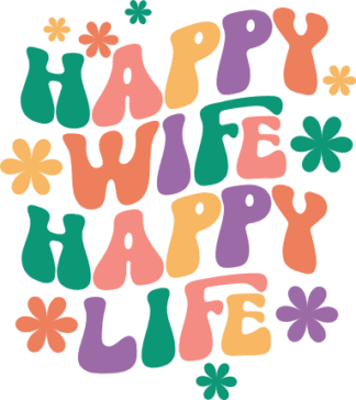 Happy wife, happy life free svg file for members, funny tote bag design for wife