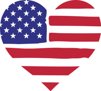 USA Flag heart free svg file for members, Patriotic, clipart image, sticker